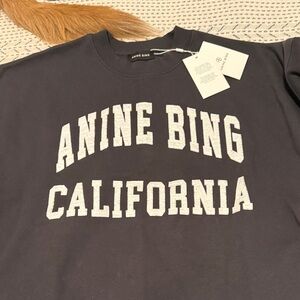 Anine Bing Black California Crewneck Sweatshirt